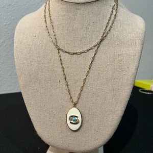 Stella & Dot Delicate Chain Necklace with Cancer Zodiac Charm